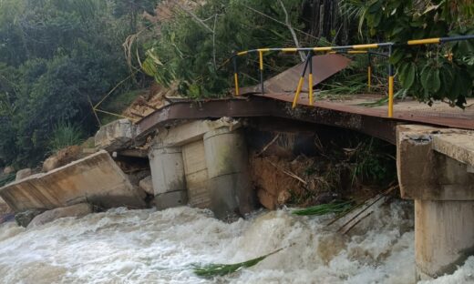 Reportan pérdida de la banca en vía rural del El Tambo por aumento del caudal de los ríos Sucio y Timbío