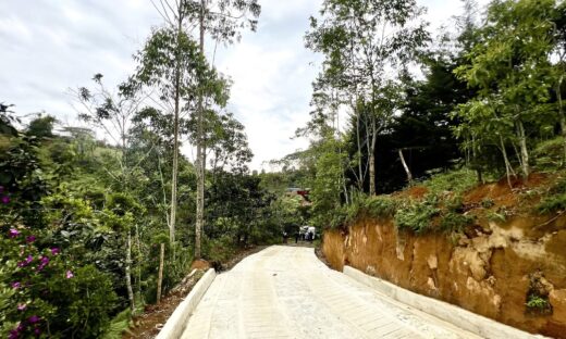 Entregan la construcción de un tramo de placa huella en el sector de la Gruta de la Virgen de Guadalupe